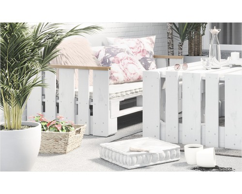 Pallettafel sparrenhout 124x80x52 cm crème