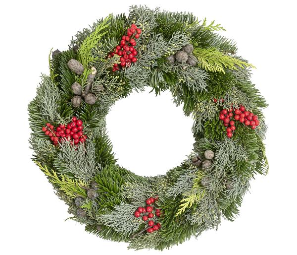 Dehner Premium Adventskranz aus Koniferen-Mix