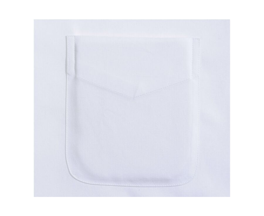 Chemise blanche en coton - Poche poitrine - ALBERT