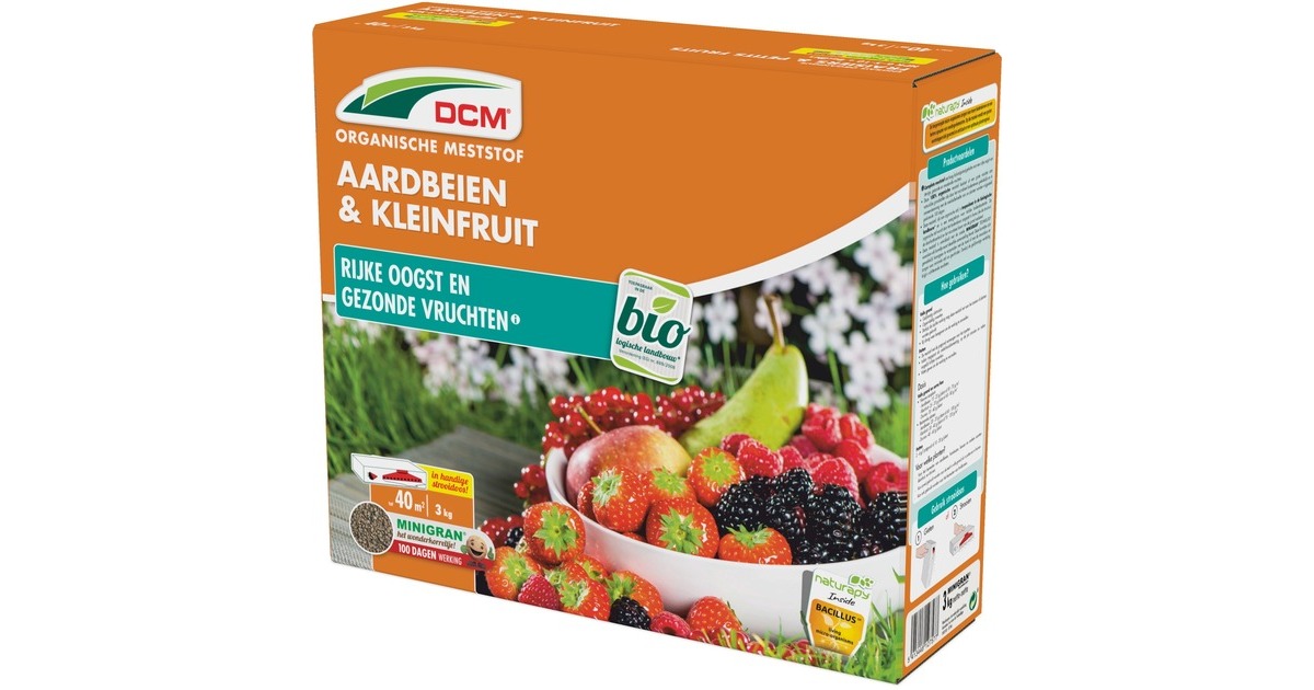 DCMMeststof Aardbeien & Kleinfruit 3 kg  (Tot 40 m²)
