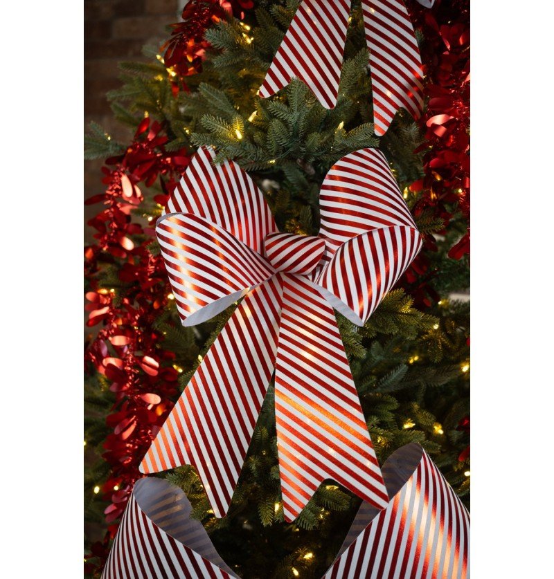 Rood Witte Strik Gestreept Groot 66cm