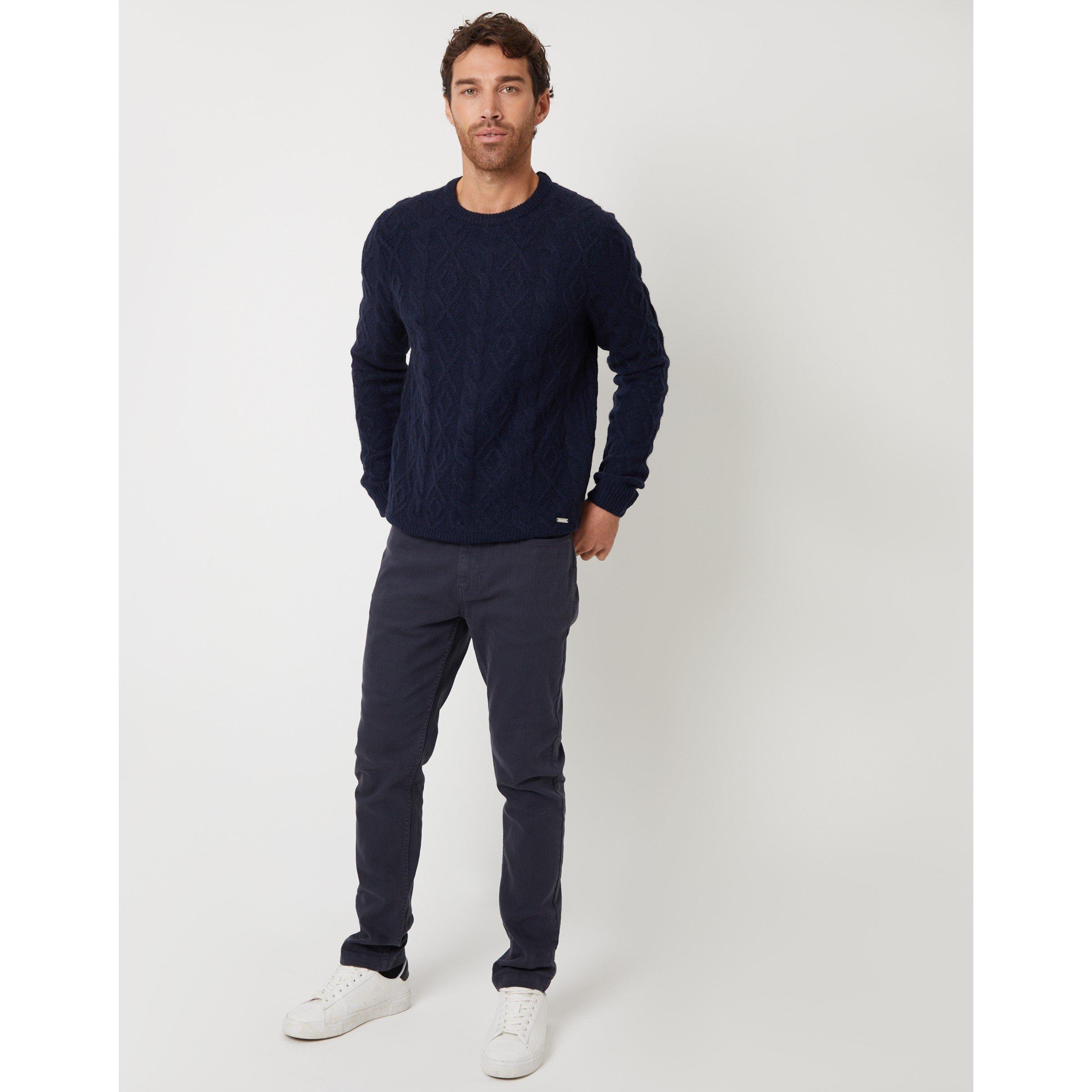 Threadbare Cable Knit Jumper Mens