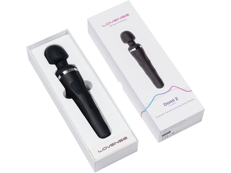 Lovense Vibrator Domi 2 Schwarz Kraftvoller Stabvibrator für die Frau
