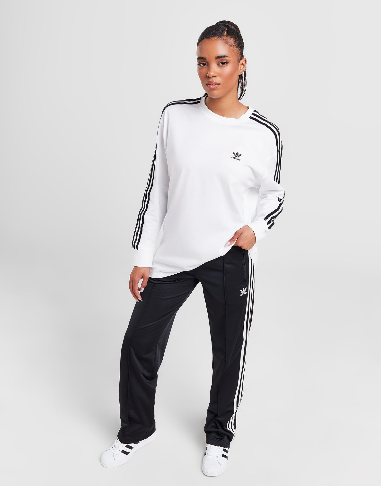 adidas Originals T-shirt Manches Longues Boyfriend Femme