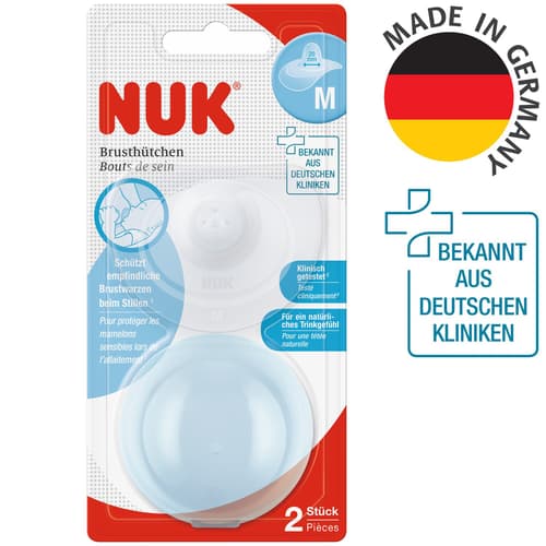 NUK Brusthütchen Größe M, 2 Stück, inkl. Schutzdose