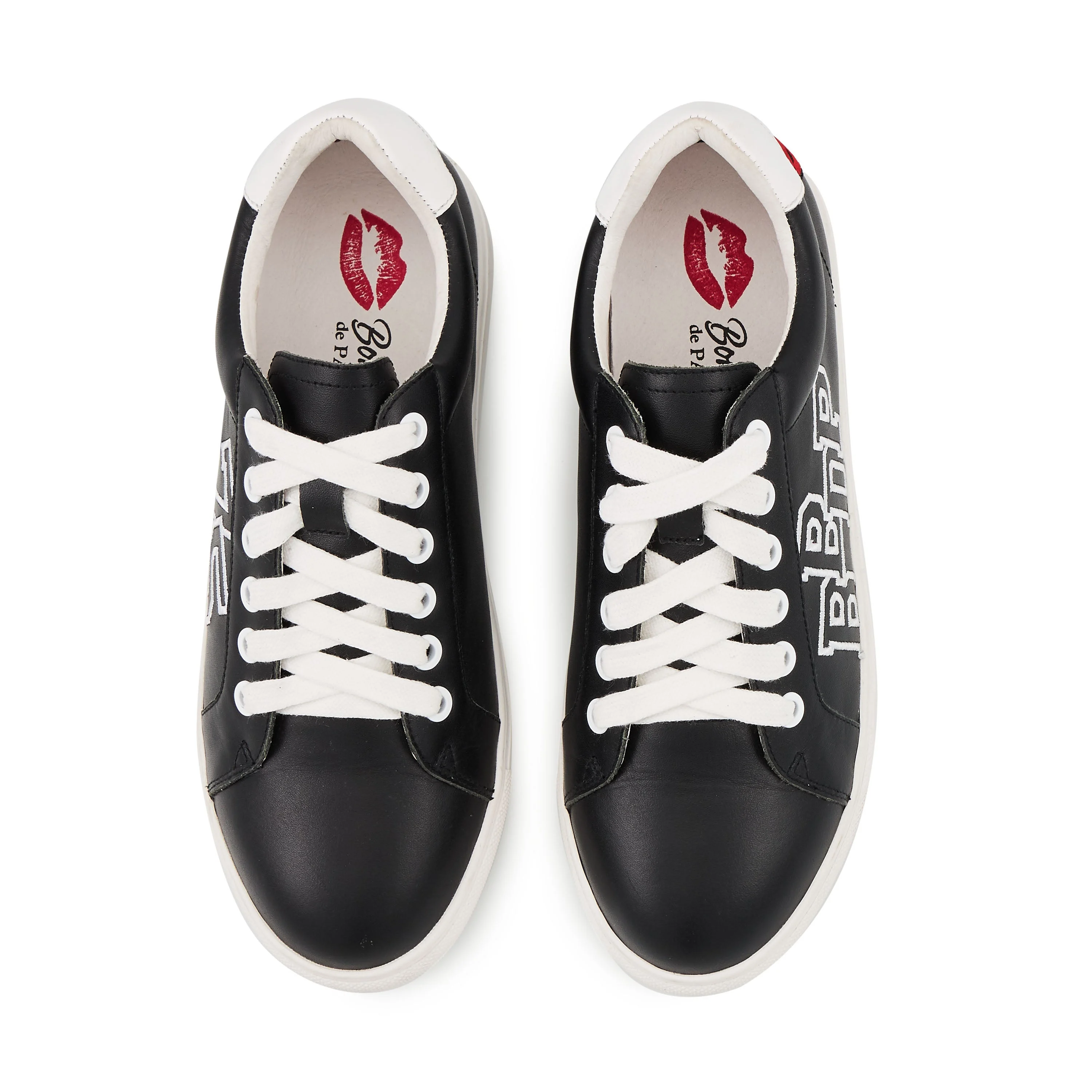 SIMONE COLLEGE - Sneakers en cuir | Noir