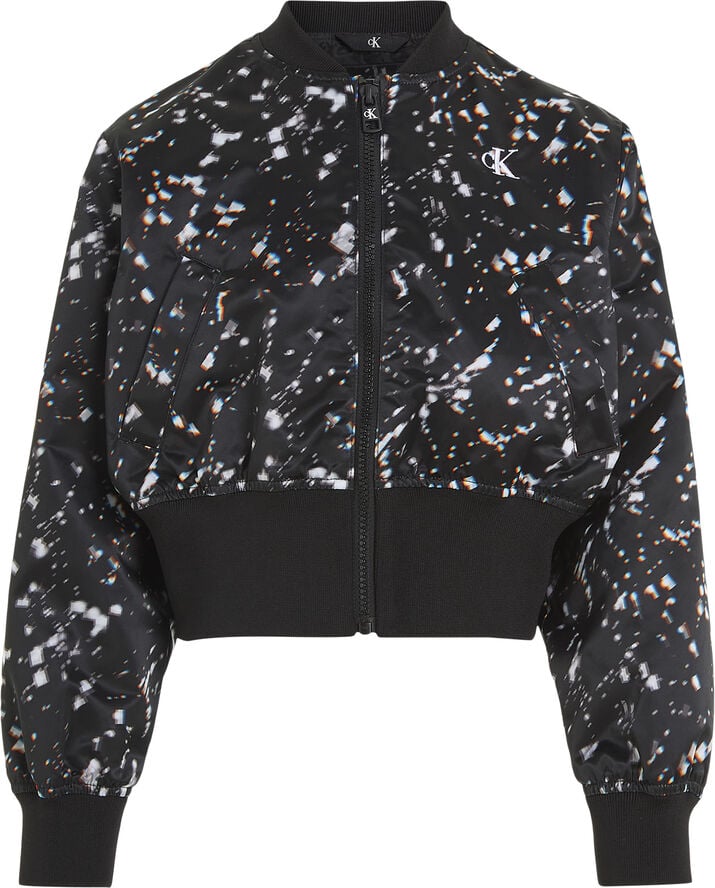 Calvin Klein CRYSTAL AOP SATIN BOMBER 0gm