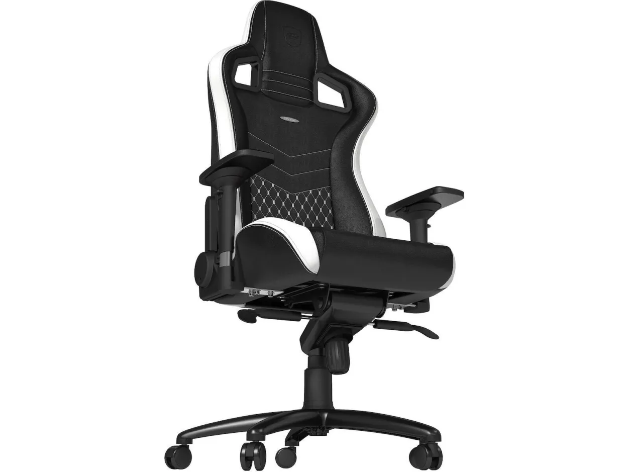 noblechairs EPIC Ægte læder Gaming Stol- Sort/hvid/rød