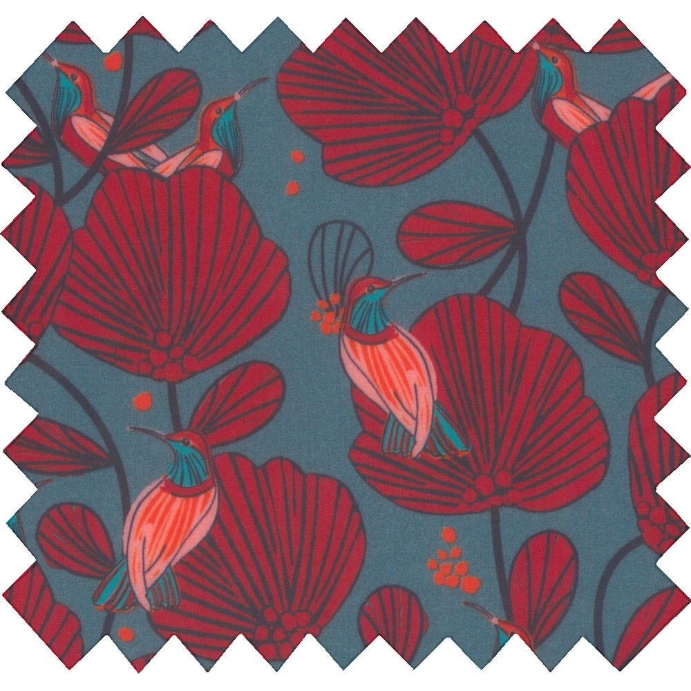 Coupon Tissu Enduit De 35Cm Oiseau De Noël