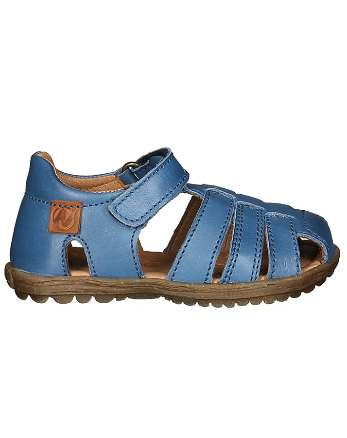 Leder-Sandalen SEE mit Zehenschutz in azurblau