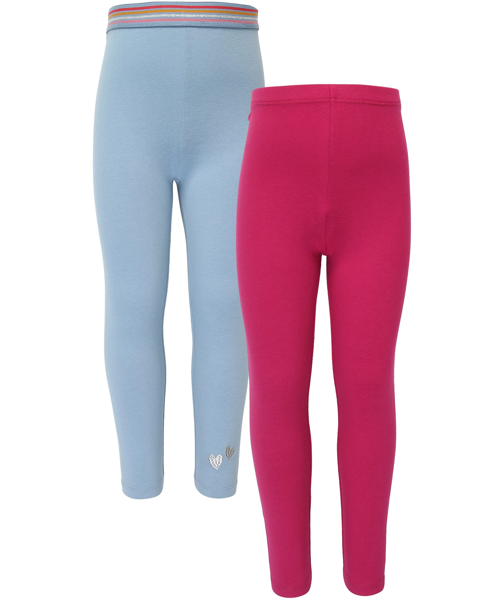 Leggings GLITZERBUND 2er Pack in pink/mittelblau