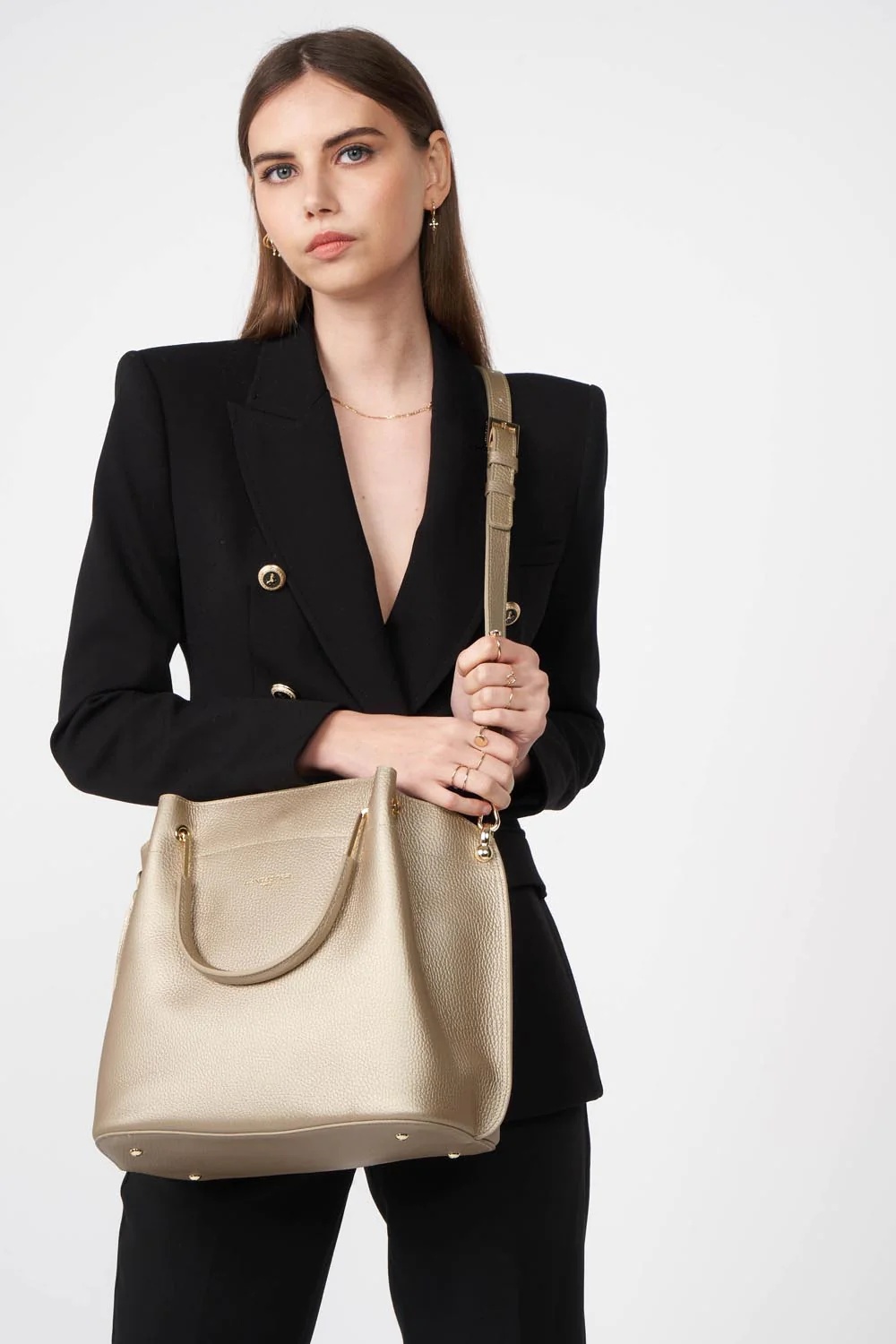 Foulonné Double-Grand sac à main