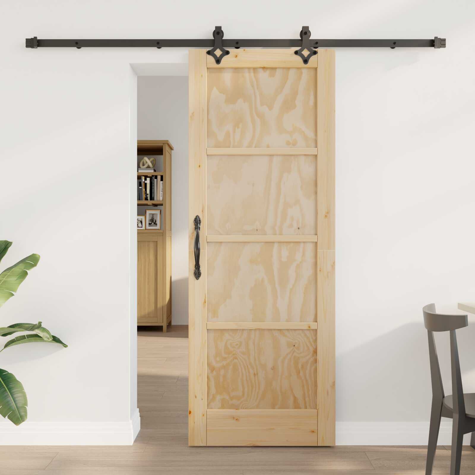 vidaXL ORKDAL Schuifdeurenset Naturel en Zwart