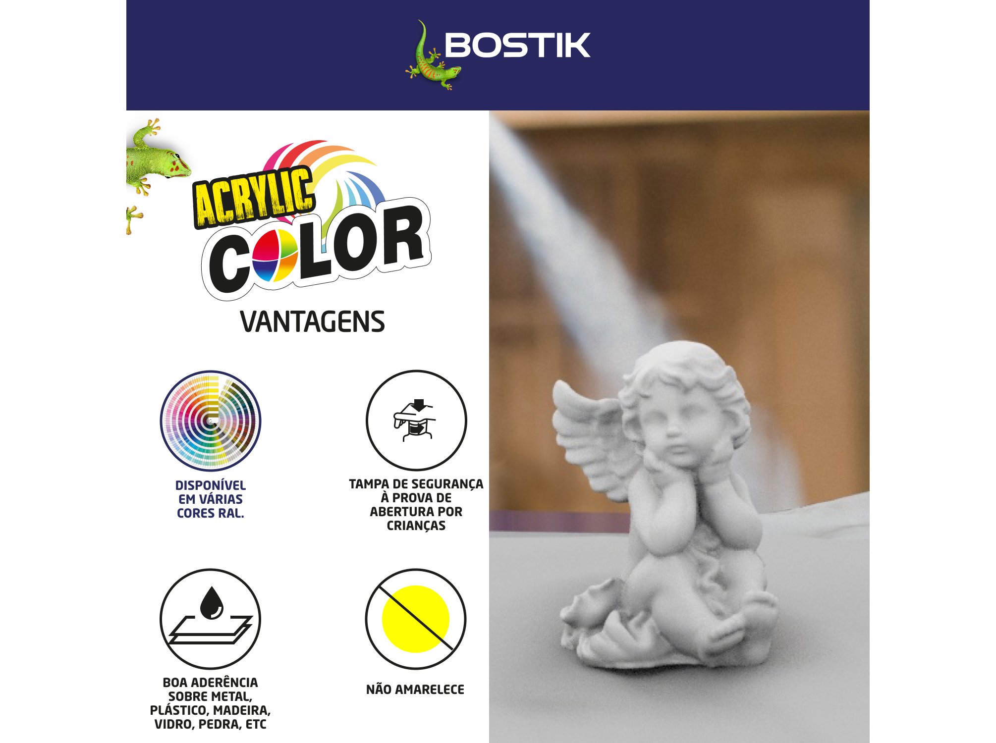 SPRAY ACRYLIC BOSTIK BRANCO OPACO MATE 400ML
