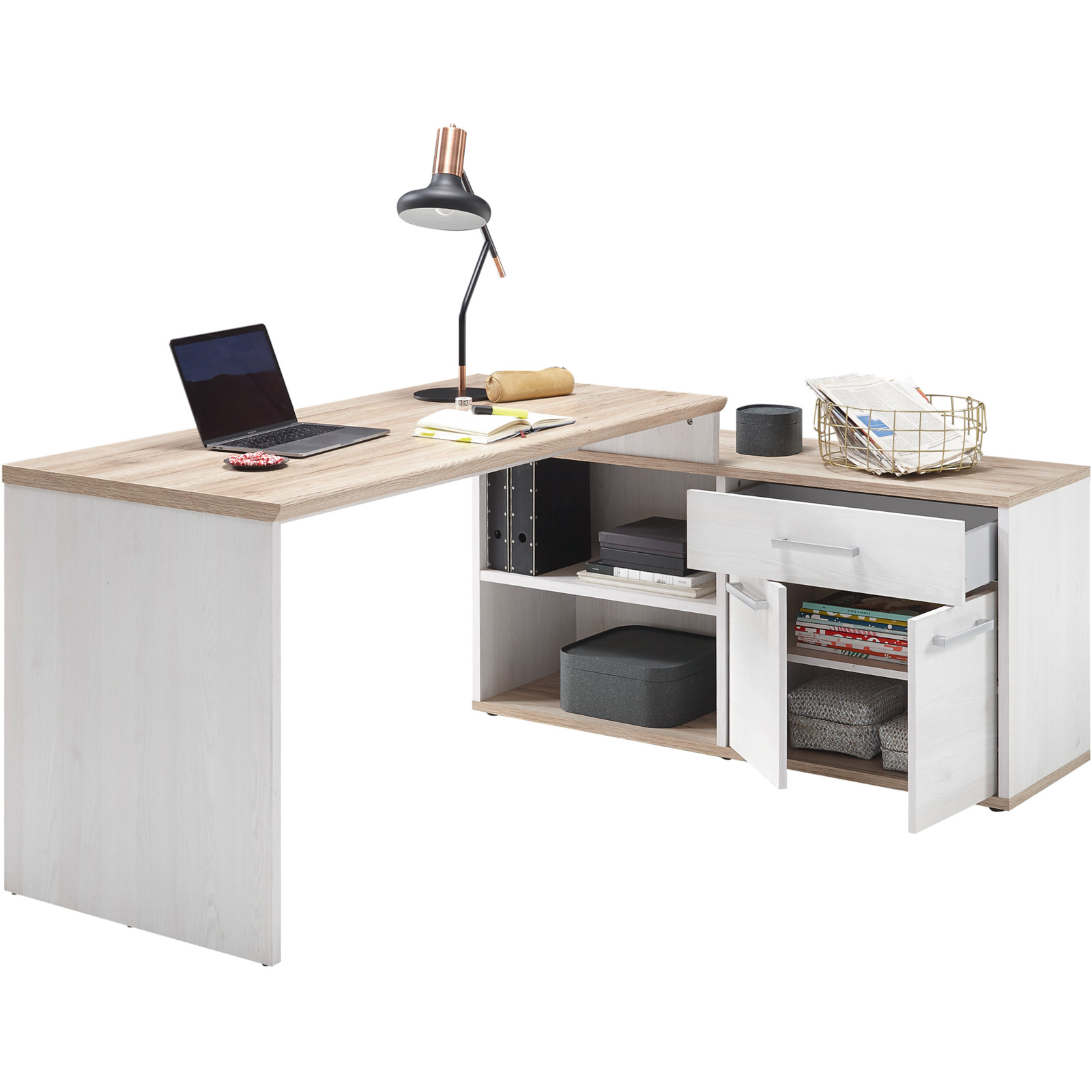 Schreibtisch Chalet Dekor Sibiu Lärche Eiche 177 x 76 x 130 cm