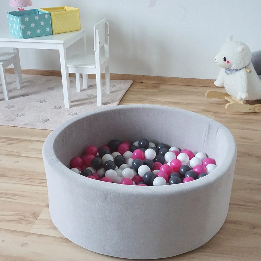 knorr toys® Bällebad soft - Grey - 300 balls cremegreyrose grau
