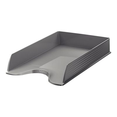Esselte Fusion - Corbeille à courrier gris opaque
