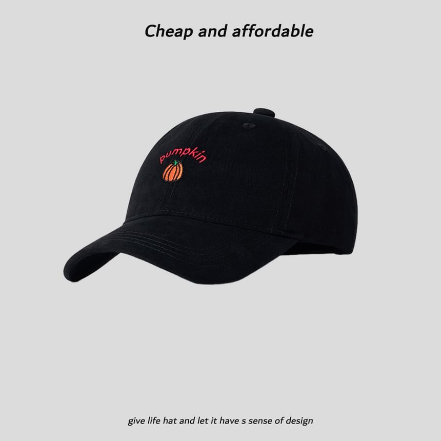 Alpha Kiss - Baseballpet met pompoenborduursel