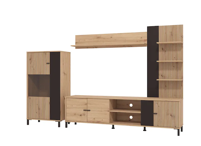 INOSIGN Wohnwand »Avignon, inkl. Highboard, TV-Board, Standregal und Wandregal« Komplett-Set, 4 Stk. tlg.