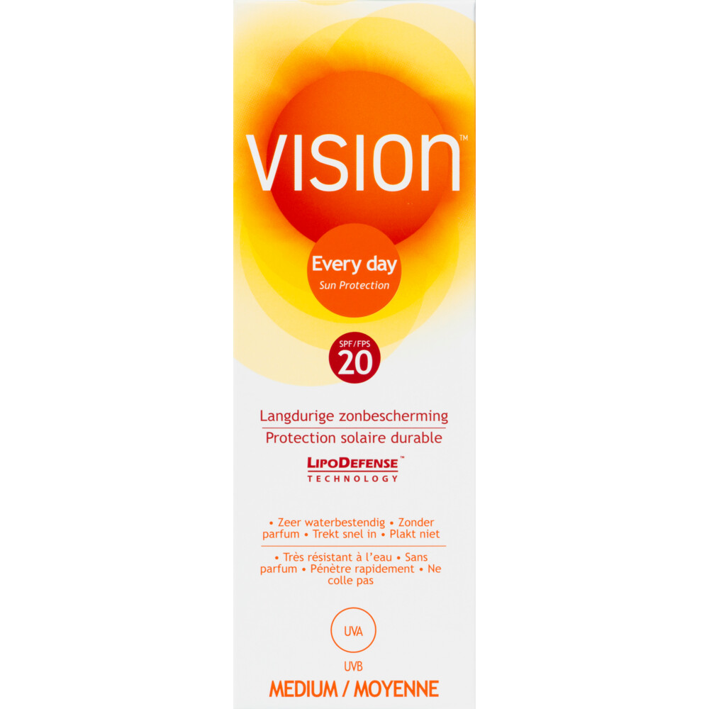 2x Vision Zonnebrand Every Day Sun SPF 20180 ml