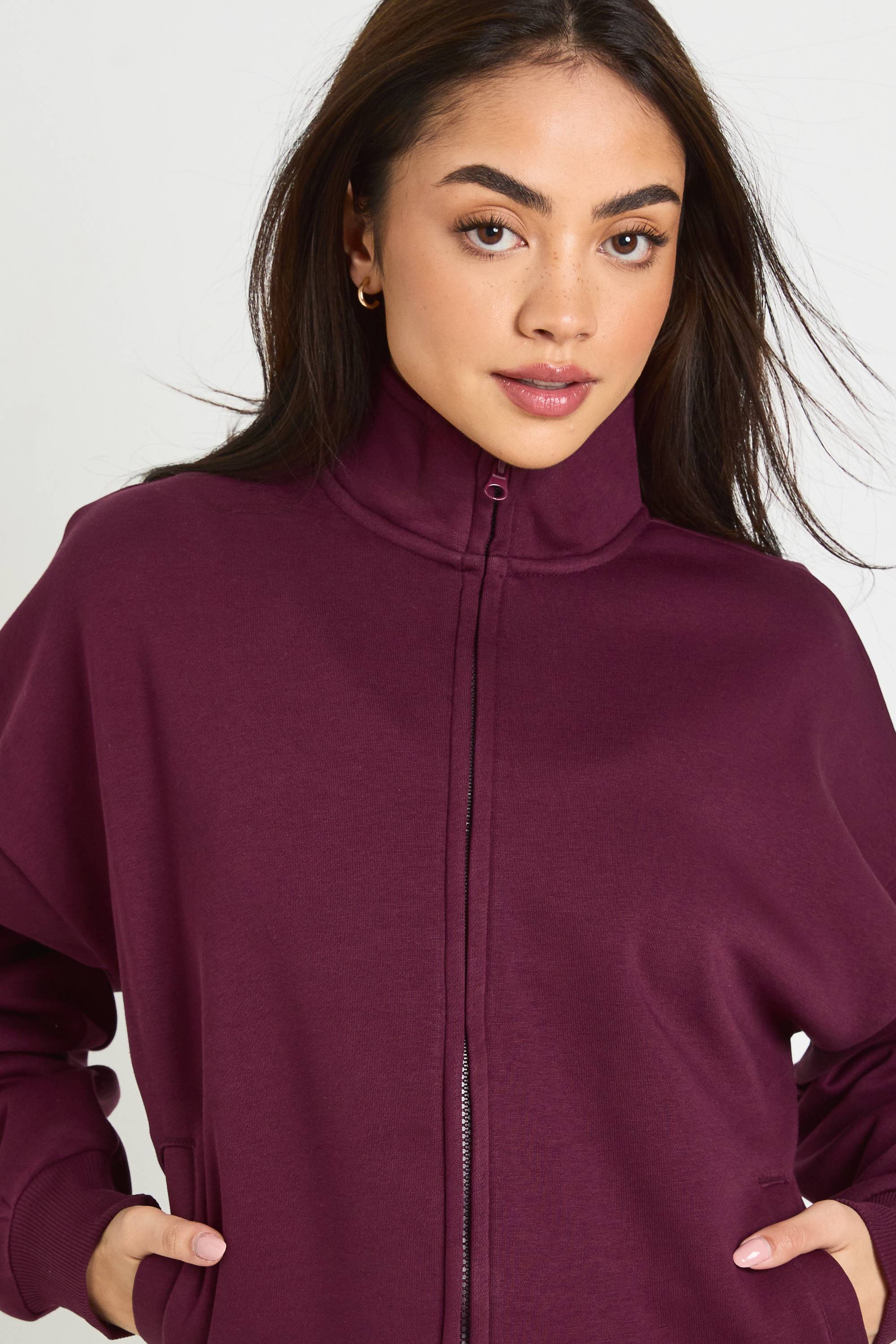 boohoo Sweatshirt Oversize À Col Cheminée Avec Fermeture Éclair