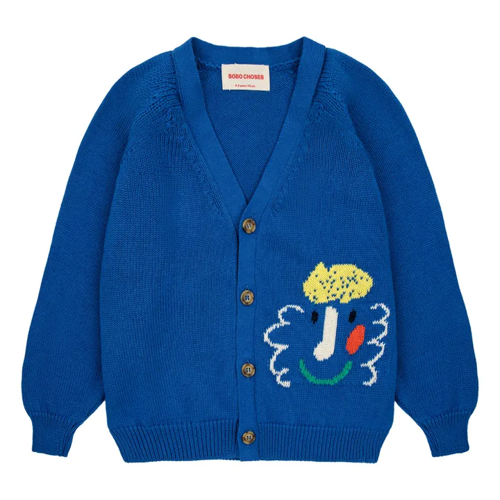 Bobo Choses Cardigan Visage | Bleu