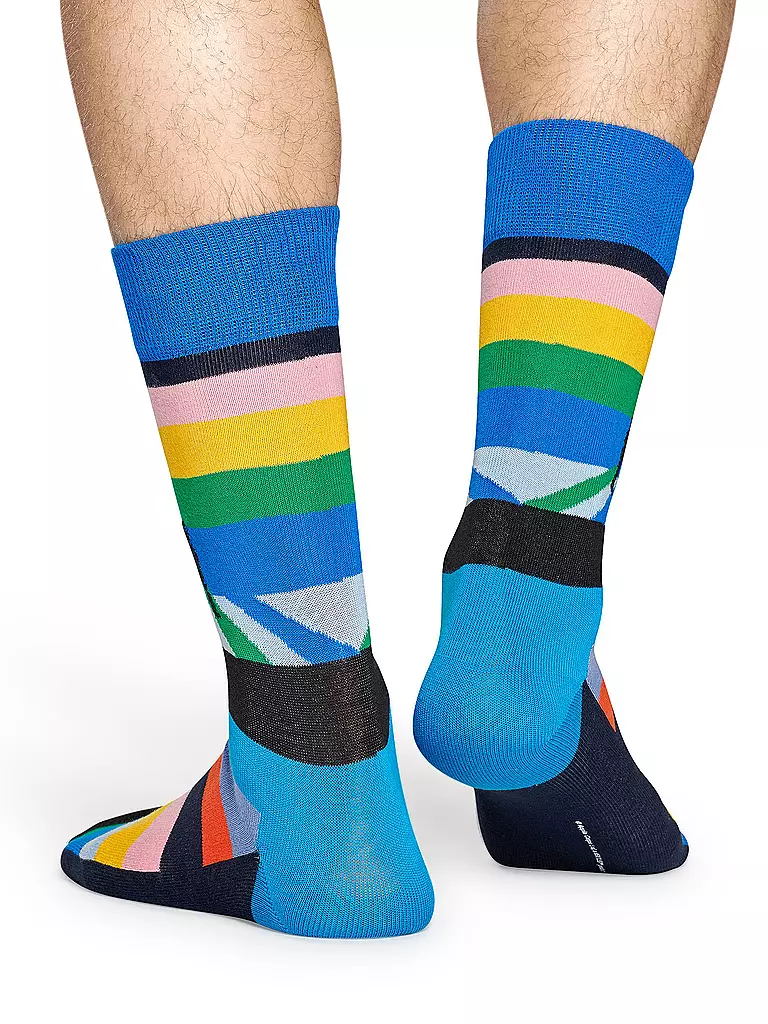 HAPPY SOCKS Herren Socken BEATLES LEGEND CROSSING 41-46 blue blau