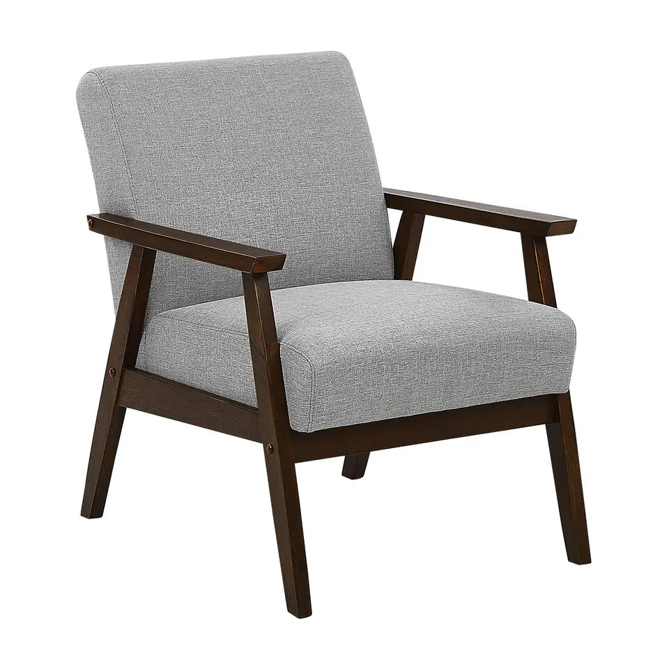 ASNES - Fauteuil - Grijs - Polyester
