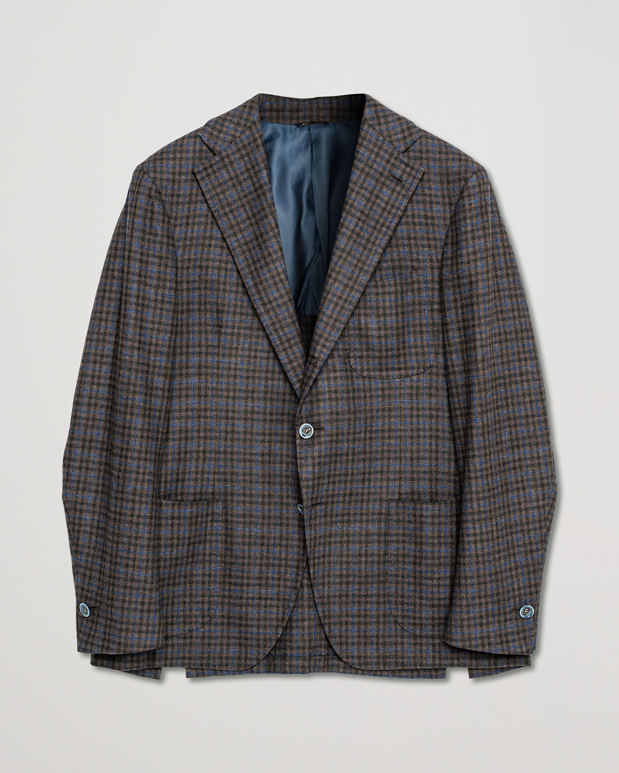 Gabo Naopli Checked Wool Blazer Brown/Blue 52