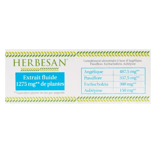 Herbesan Escholtzia Sleep Orgânico 20 ampolas de 15ml
