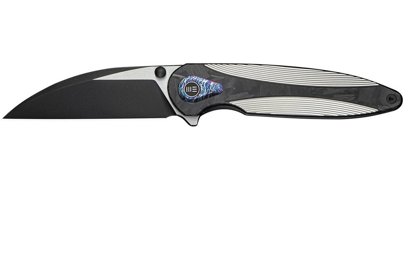 WE Knife Zenthra WE24021C-1 Satin/Black Stonewashed M390 Satin/Black Titanium Carbon Inlay, zakmes