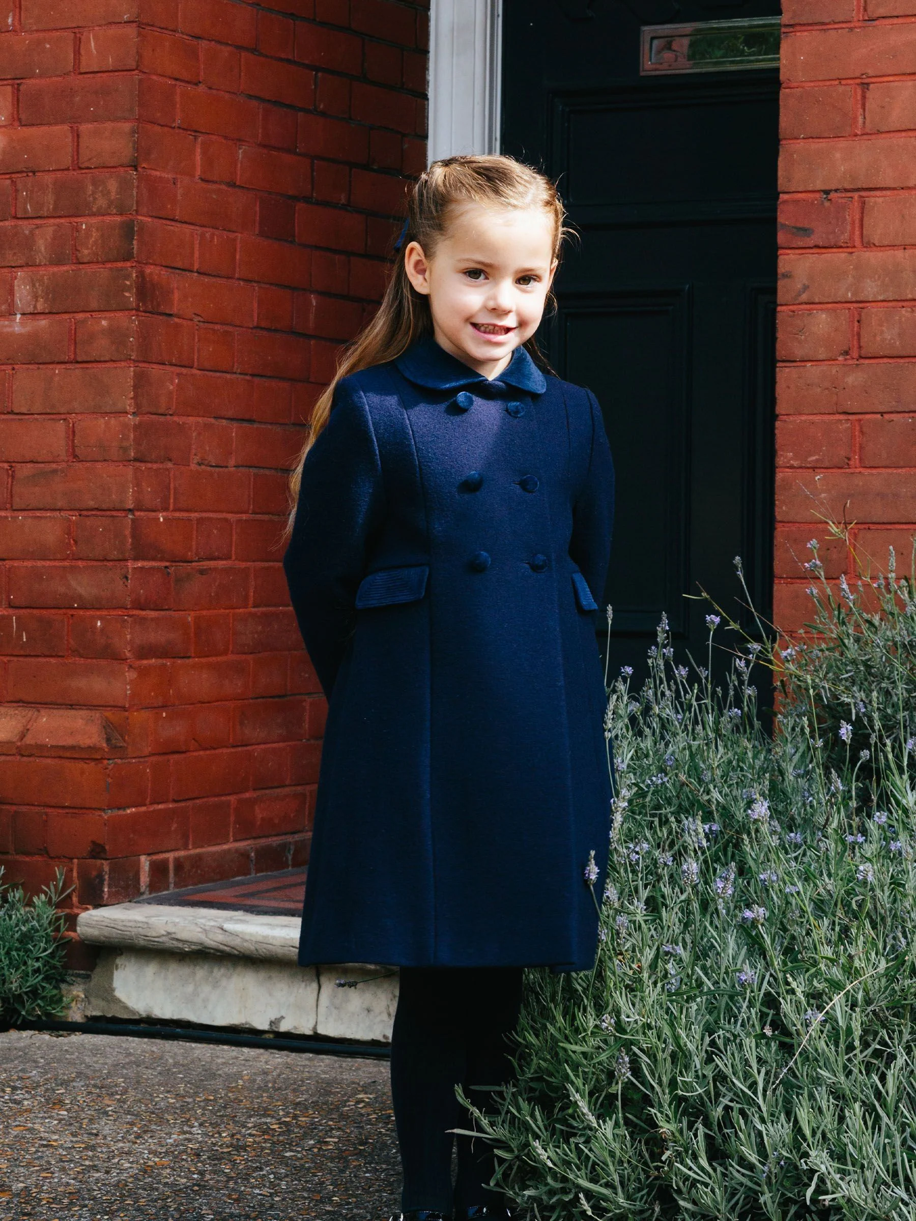 Trotters London - Klassieke blauwe wollen jas