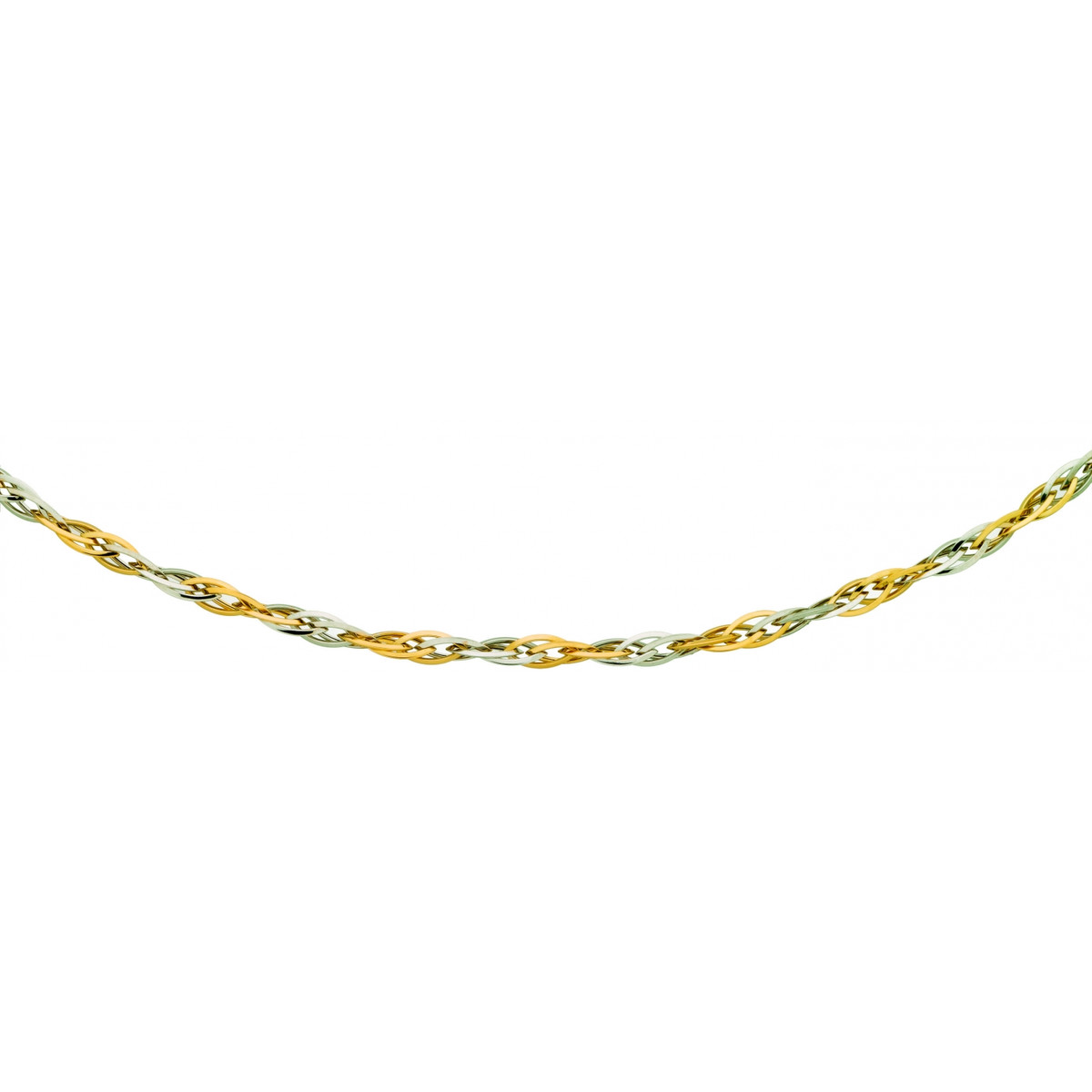 Collier Brilaxis or bicolore 18 carats