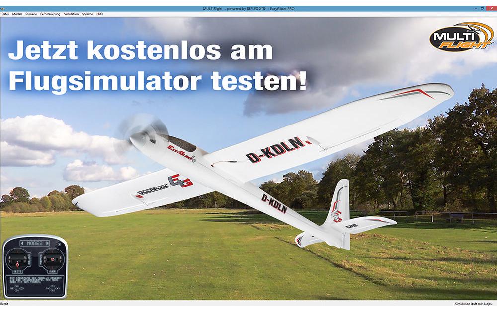Flugzeug EasyGlider 4 1800 mm RTF Mode 1 (Gas rechts)<br>Elektrosegler