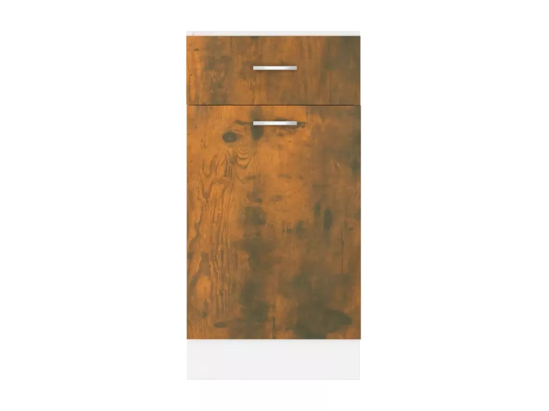 Armoire de plancher à tiroir Chêne fumé 40x46x81,5 cm Bois