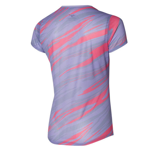 T-shirt running MIZUNO ACTIVE DRYAERO GRAPHIC TEE W PASTEL LILAC