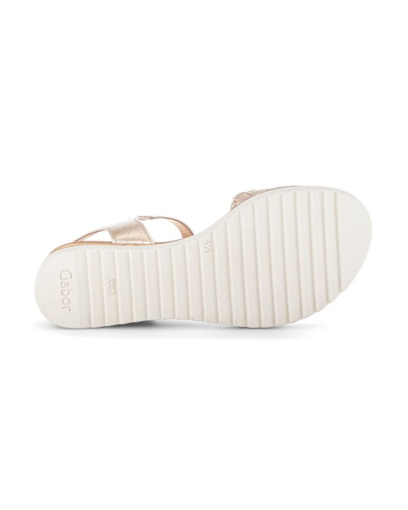 Gabor - flet sandal - Guld