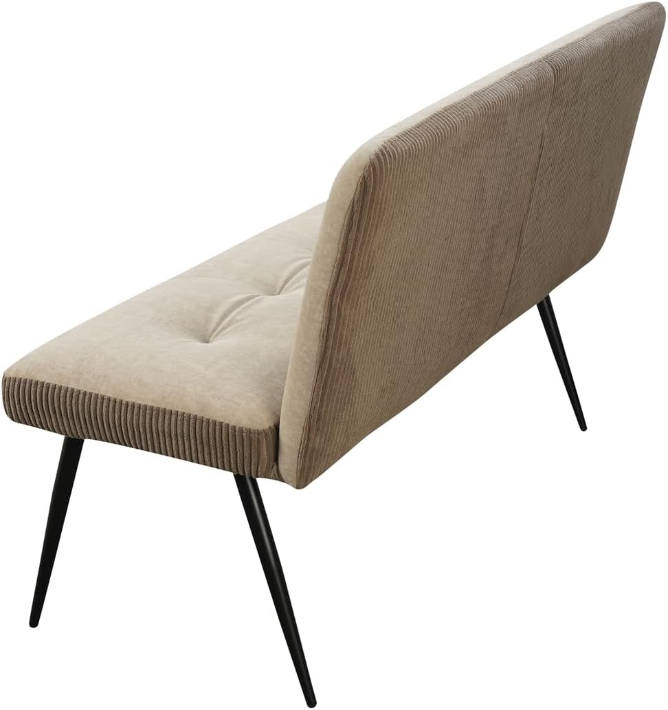 HTI living Bank 3-Sitzer Taupe Joschka Sitzbank Küchenbank