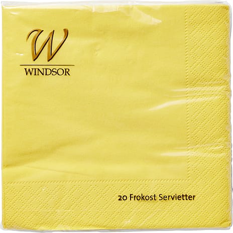 Windsor påskeservietter 33x33 cm 20-pak - gul