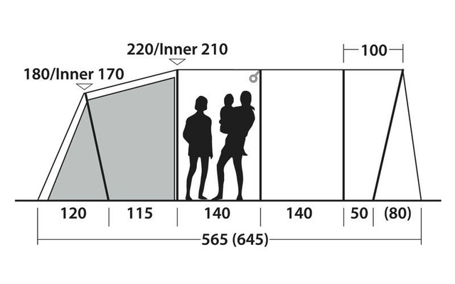 Outwell Denver 6 Tunnelzelt für 6 Personen