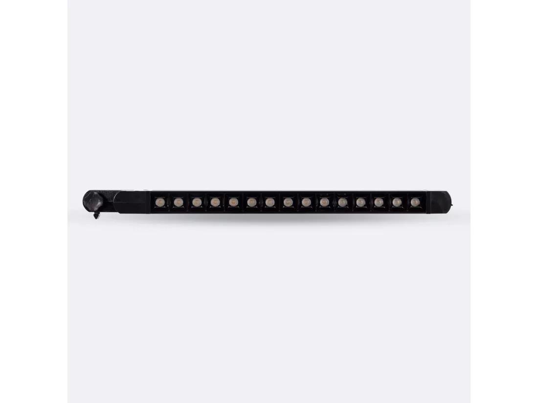 Spot Linéaire LED sur Rail Triphasé 15W UGR13 3000K Noir