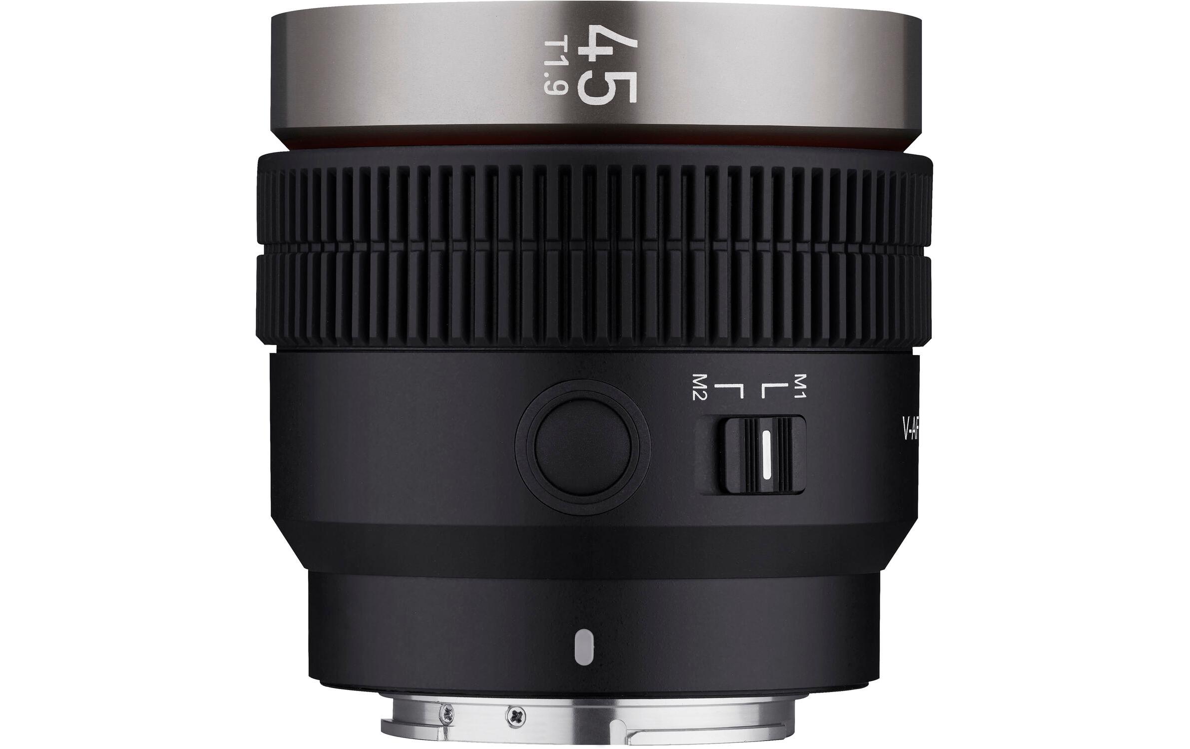 Festbrennweite V-AF 45mm T/1.9 FE – Sony E-Mount<br>Ultraleichtes, ultrakompaktes Kinoobjektiv mit Autofokus