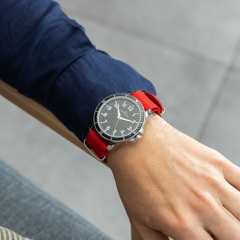 Montre Homme Fashion Tissu Rouge GIORGIO