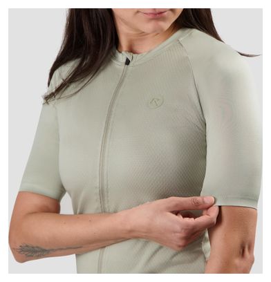 Maillot Manches Courtes Vélo Rogelli Essential II Taupe Femme