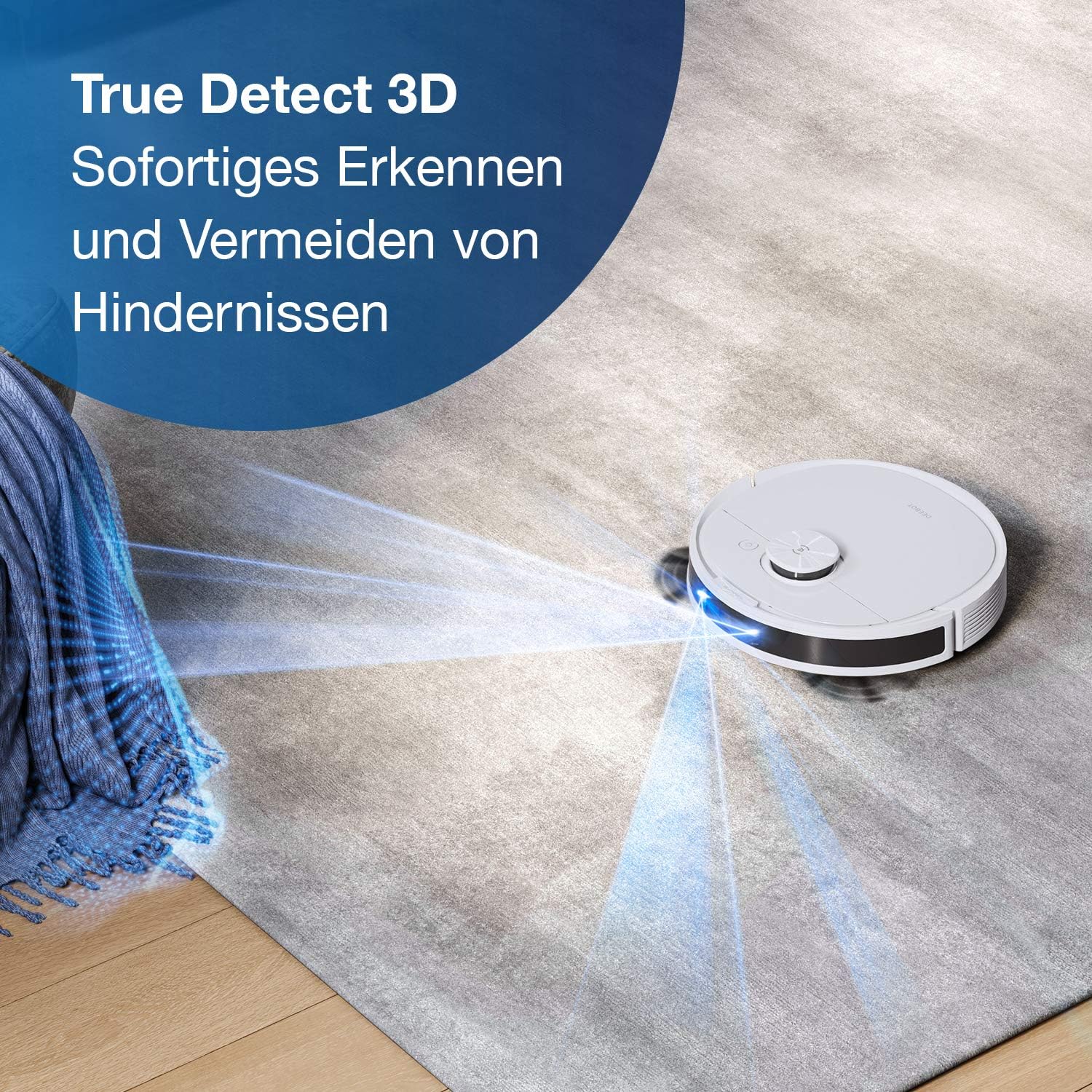 ECOVACS DEEBOT N8 PRO Care, Saugroboter mit Wischfunktion, (inkl. Zubehör-Kit), 2600Pa, 3D-Hinderniserkennung, ideal als Staubsaugerroboter für Tierhaare, Hartböden, 67dB, App, Alexa, weiß