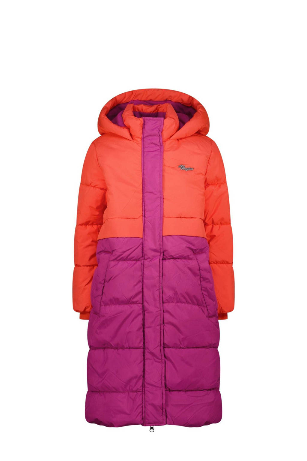 Vingino gewatteerde winterjas Tessie fuchsia/oranje