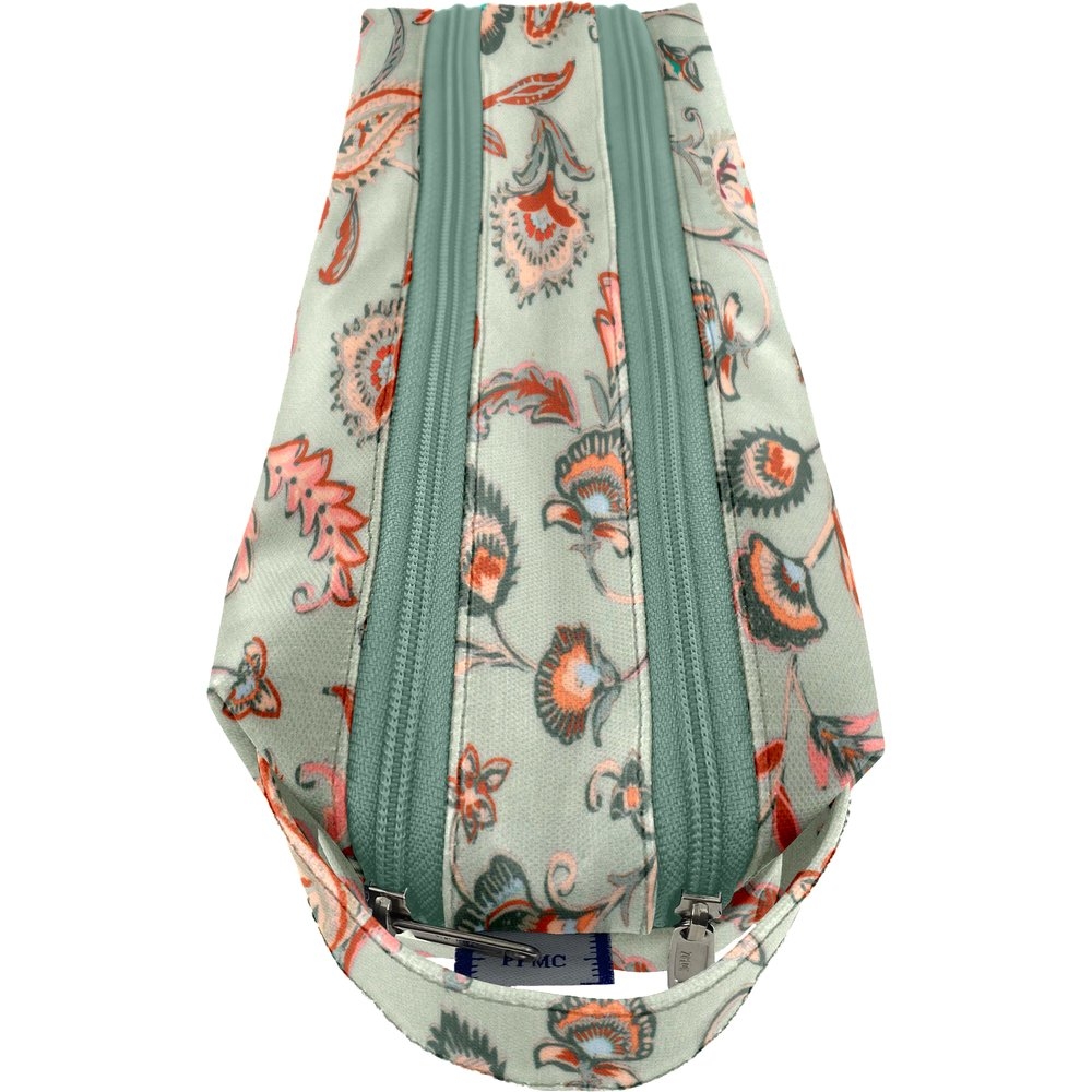 Trousse Double Compartiment Vert Bohème