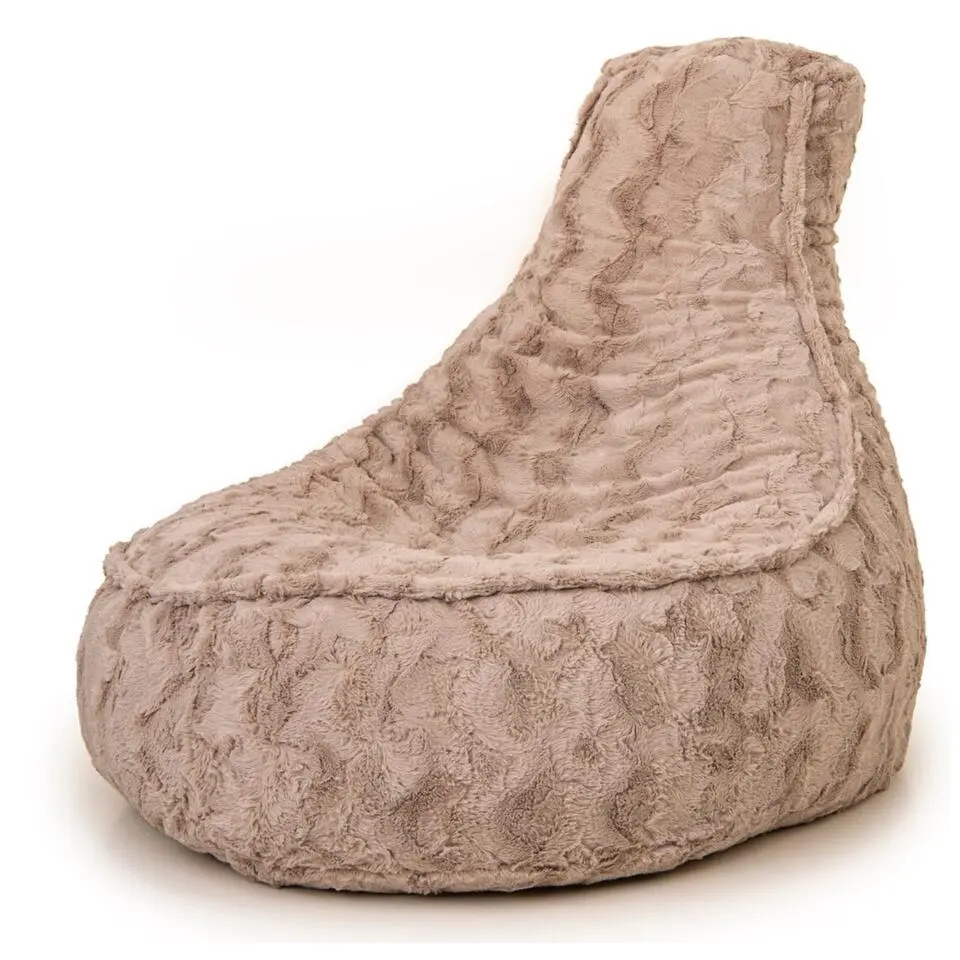 Parya Stoel Zitzak Bont - Zitzakfauteuil - Woonkamerzitzak - Beige - Senior