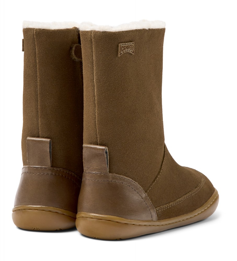 Botas Camper Peu Cami em couro marrom
