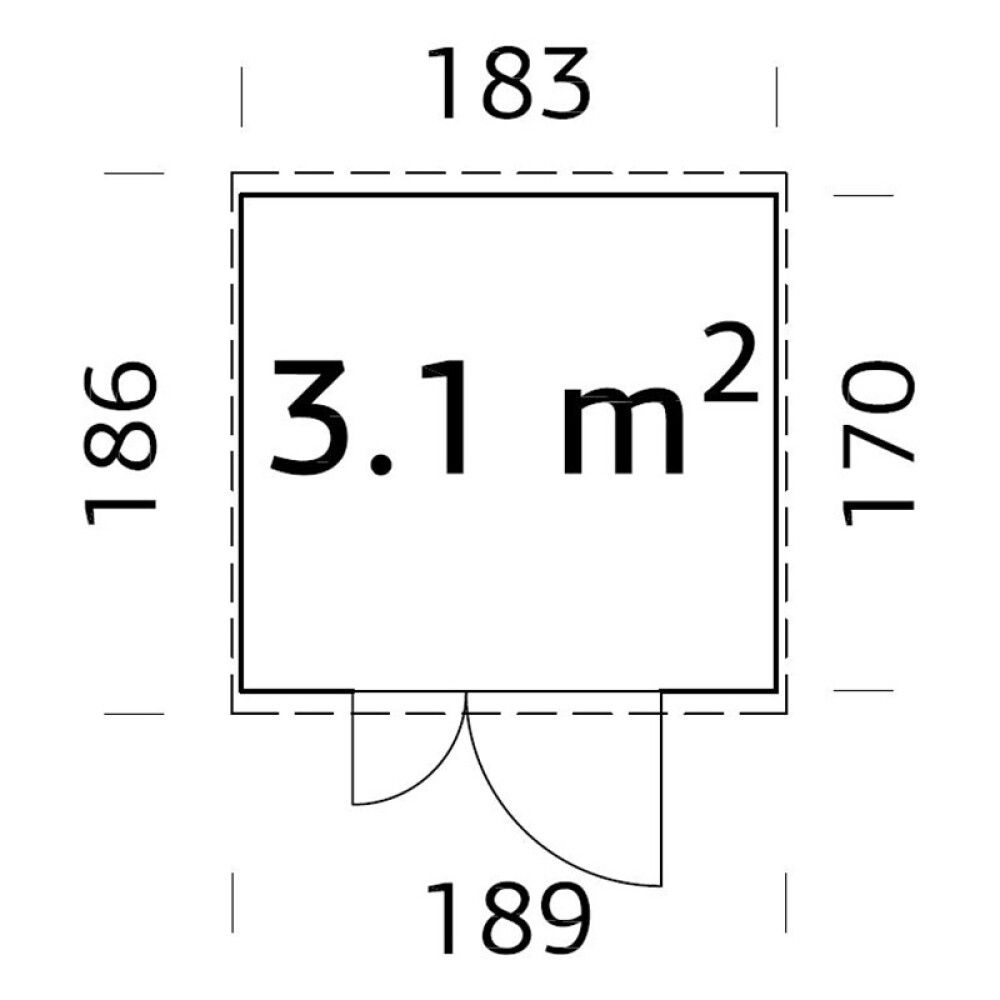 REDSKAPSBOD PALMAKO LEIF 3,0M² 183X230X170CM